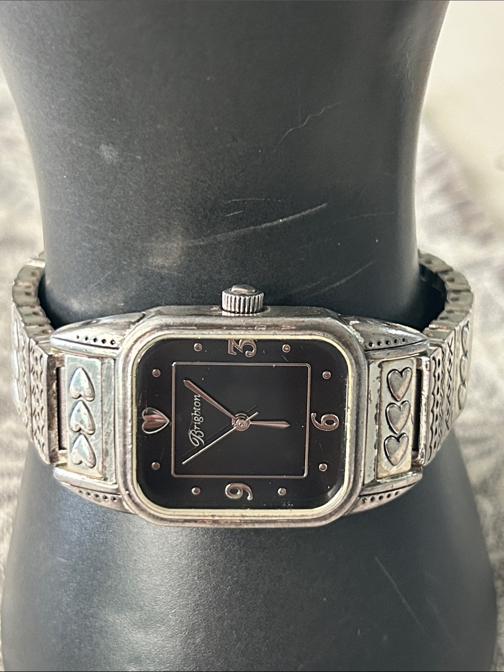BRIGHTON “BRUSSELS” WOMEN’S  Silver Plate Etched Bracelet Watch